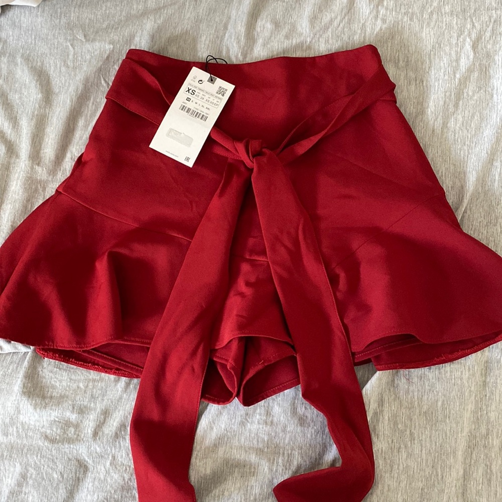 Zara Red Mini Skirt